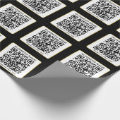Papier Cadeau Code QR scannable modifiable + Nom de votre entrep (Coin)