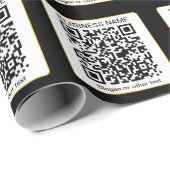 Papier Cadeau Code QR scannable modifiable + Nom de votre entrep (Coin rond)