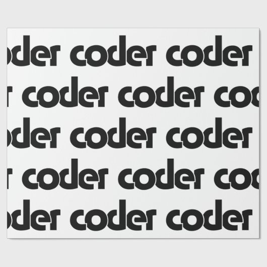 Papier Cadeau Coder (Plat)