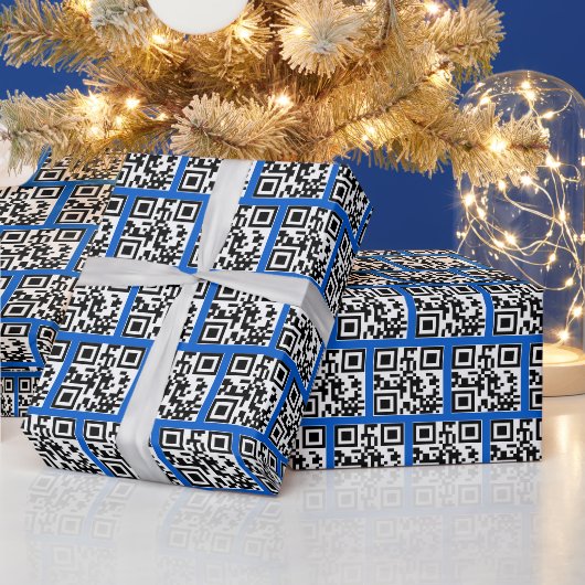 Papier Cadeau Codes QR Joyeuses Fêtes (Vacances)