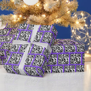 Papier Cadeau Codes QR Joyeux Vacances