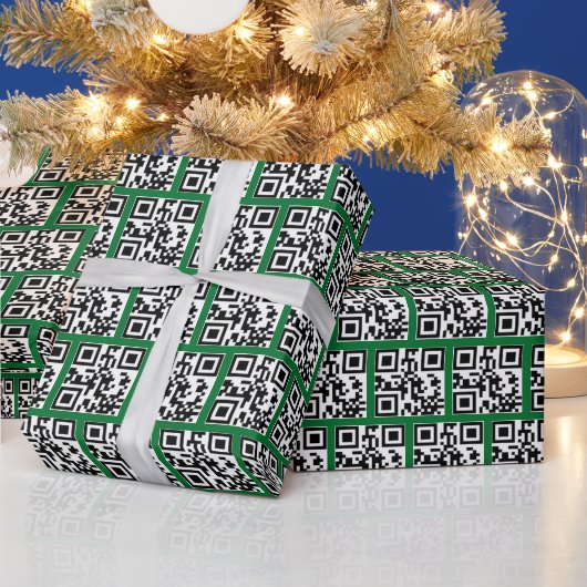 Papier Cadeau Codes QR Joyeux Vacances (Vacances)
