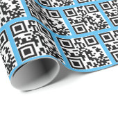 Papier Cadeau Codes QR Joyeux Vacances (Coin rond)