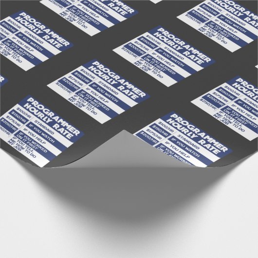 Papier Cadeau Codeur informatique à tarif horaire Funny Programm (Coin)