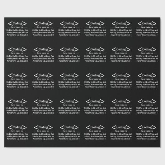 Papier Cadeau Codeur Programmeur Codeur Codage (Plat)