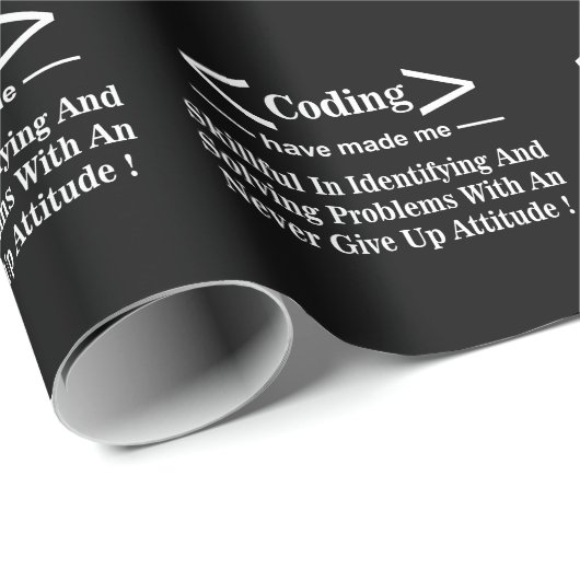 Papier Cadeau Codeur Programmeur Codeur Codage (Coin rond)