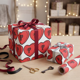 Papier Cadeau Cœur à trou de serrure
