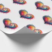 Papier Cadeau Coeur Abstrait (Coin)