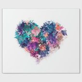 Papier Cadeau Coeur, amour, polygonale (Plat)