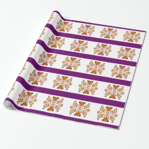 Papier Cadeau Coeur arc-en-ciel et Lily