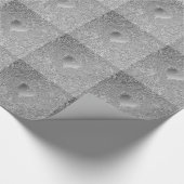 Papier Cadeau Coeur argenté en métal (Coin)