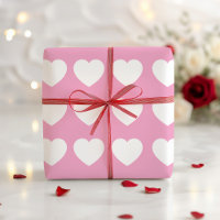 Coeur blanc rose mignon Anniversaire Saint-Valenti
