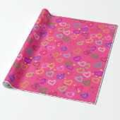 Papier Cadeau Cœur coloré mignon (Déroulé)