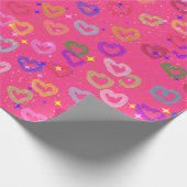 Papier Cadeau Cœur coloré mignon (Coin)