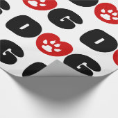 Papier Cadeau Coeur d'amour de chien (Coin)