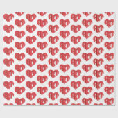 Papier Cadeau Coeur d'art (Plat)