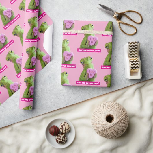 Papier Cadeau Cœur de Caméléon (Amour toi) (Artisanat)