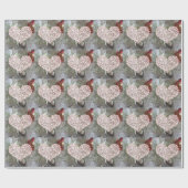 Papier Cadeau Cœur de diamant rose (Plat)