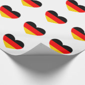 Papier Cadeau Coeur de drapeau de l'Allemagne (Coin)