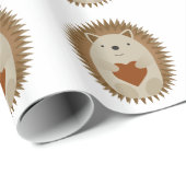 Papier Cadeau Coeur de hérisson (Coin rond)