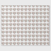 Papier Cadeau Coeur de Noël Joy (Plat)