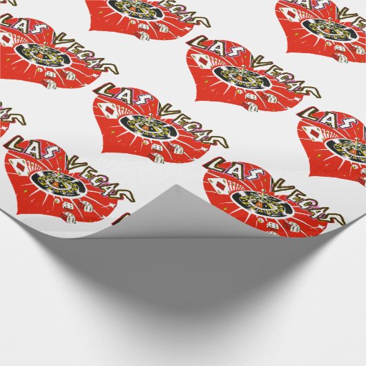 Papier Cadeau Coeur de rouge de Las Vegas (Coin)