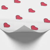 Papier Cadeau Coeur de rouge de Saint-Valentin (Coin)