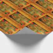Papier Cadeau Coeur et arc rouge et vert parties scintillant loo (Coin)