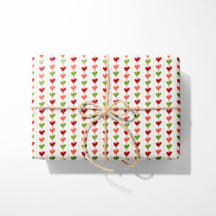 Papier Cadeau Coeur festif Garland de Noël