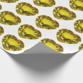 Papier Cadeau Coeur jaune (Coin)