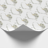 Papier Cadeau coeur mariage de ruban blanc (Coin)