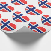 Papier Cadeau Coeur norvégien de drapeau de Scandinave de la (Coin)