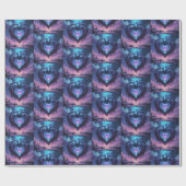 Papier Cadeau Coeur pourpre (Plat)