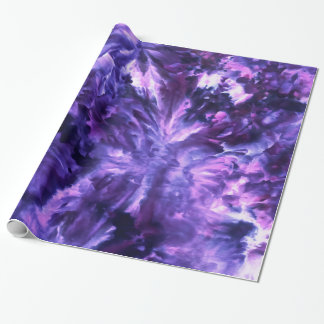Papier Cadeau Coeur pourpre teint de glace Lilac