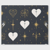 Papier Cadeau Coeur qui étincelle (Plat)