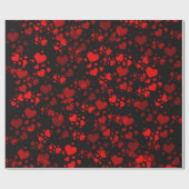 Papier Cadeau coeur rouge (Plat)