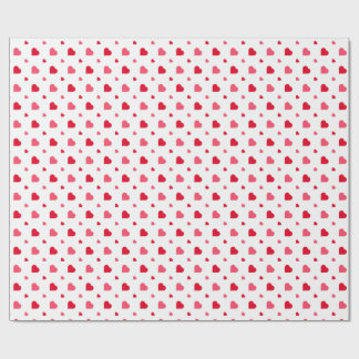 Papier Cadeau Cœur rouge et blanc pour la Saint-Valentin