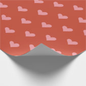 Papier Cadeau Coeur rouge et rose Saint-Valentin (Coin)
