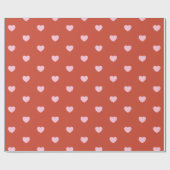 Papier Cadeau Coeur rouge et rose Saint-Valentin (Plat)