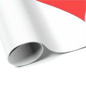 Papier Cadeau Cœur Rouge Mignon Saint-Valentin Couleur Personnal (Coin rond)