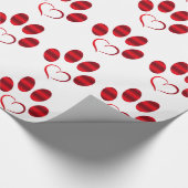 Papier Cadeau Cœur Rouge Patte (Coin)