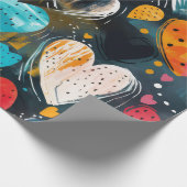 Papier Cadeau Coeur sauvage et coloré (Coin)