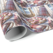 Papier Cadeau Coeur sur une couverture plate (Coin rond)