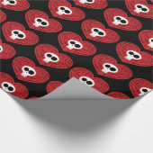 Papier Cadeau Coeur tatouage crâne (Coin)