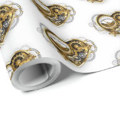 Papier Cadeau Coeur vapeur avec un manomètre (Coin rond)