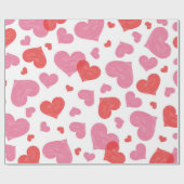 Papier Cadeau Coeurs (Plat)