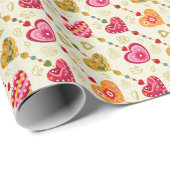 Papier Cadeau Coeurs (Coin rond)