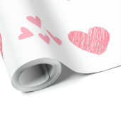 Papier cadeau Coeurs (Coin rond)