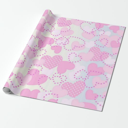Papier Cadeau Coeurs (Déroulé)