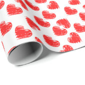 Papier Cadeau Coeurs (Coin rond)